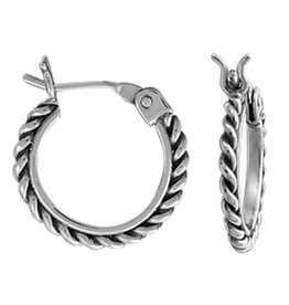 Rope Twist Hoop Earrings