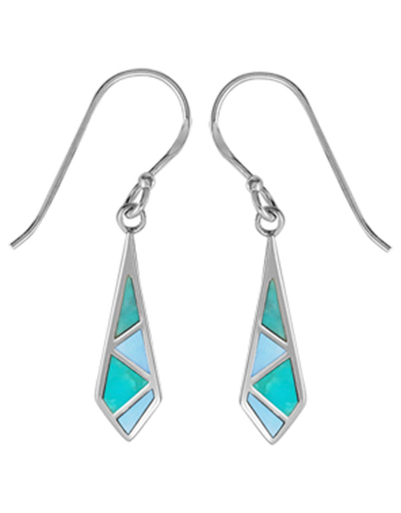 Necktie Shape Turquoise Earrings