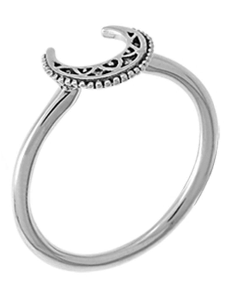 Sterling Silver Crescent Moon Ring