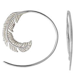 Feather Wire Threader Earrings