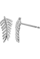 Sterling Silver Leaf Stud Earrings