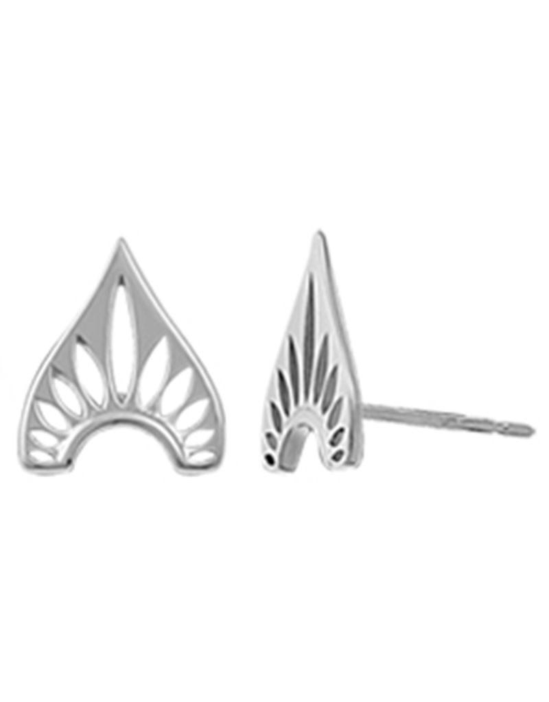 Silver Design Stud Earrings