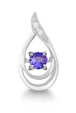 Sterling Silver Dancing Tanzanite Necklace 18"
