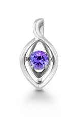 Sterling Silver Dancing Tanzanite Necklace 18"
