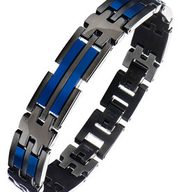 Black & Blue Steel Bracelet