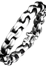 Men's Matte Stainless Steel Skull Clasp Chain Bracelet