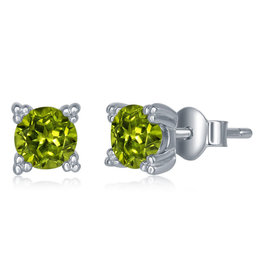 5mm Round Peridot Stud Earrings