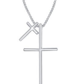 Double Cross Necklace 16"+2"
