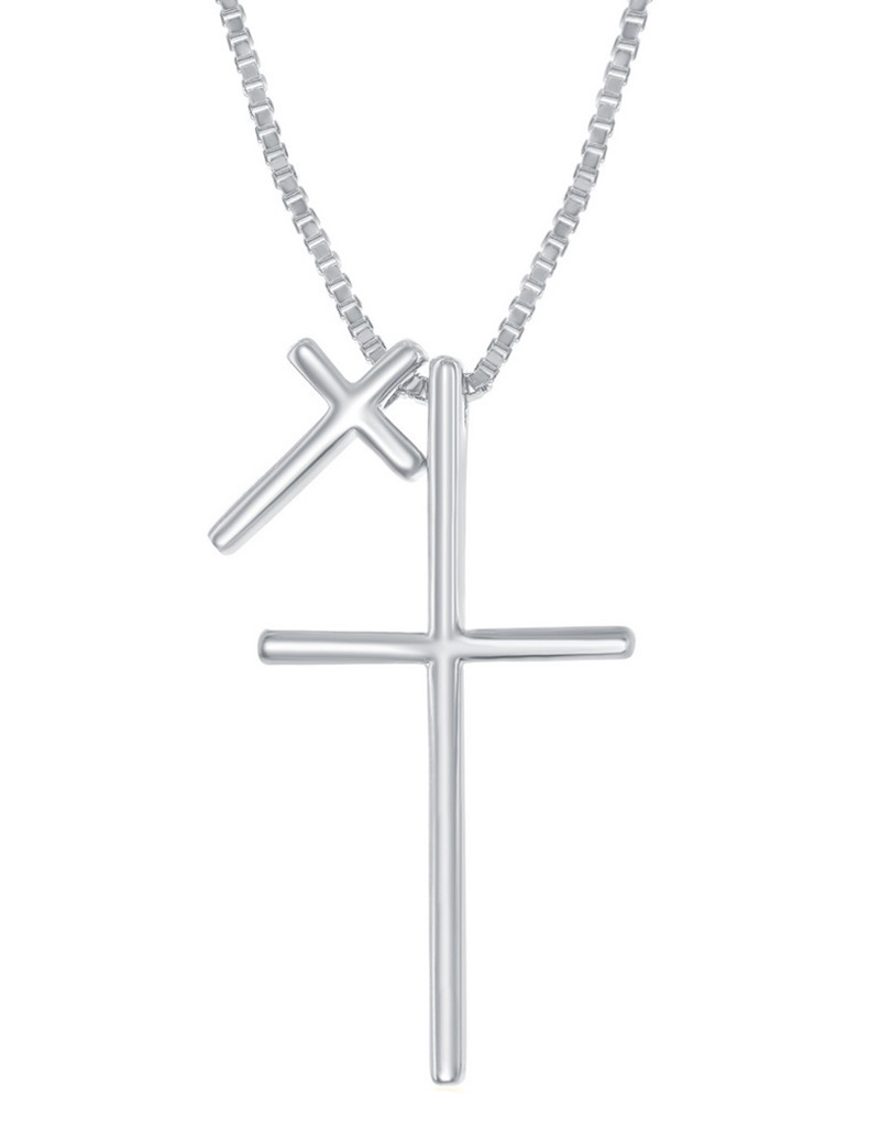 Double Cross Necklace 16"+2"