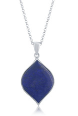 Sterling Silver Lapis Necklace 18"