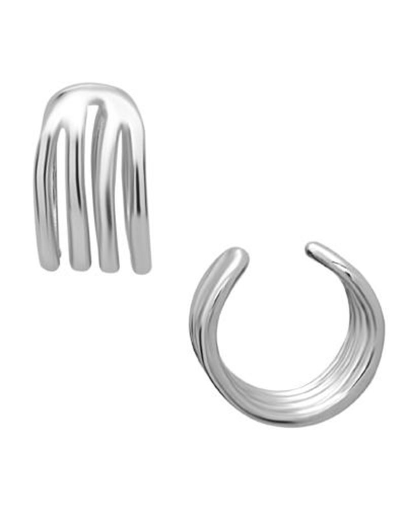 Sterling Silver Pair of 4-Bar Ear Cuff Earrings