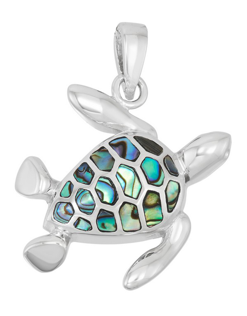 Pendentif Argent 925 Ormeau En Nacre Avec Chaîne – Nouveau Sans Boîte