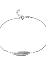 Sterling Silver Large Feather Anklet 9"+1" Extender
