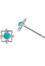 Sterling Silver Turquoise Stud Earrings 6mm