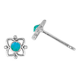 Turquoise Stud Earrings 6mm