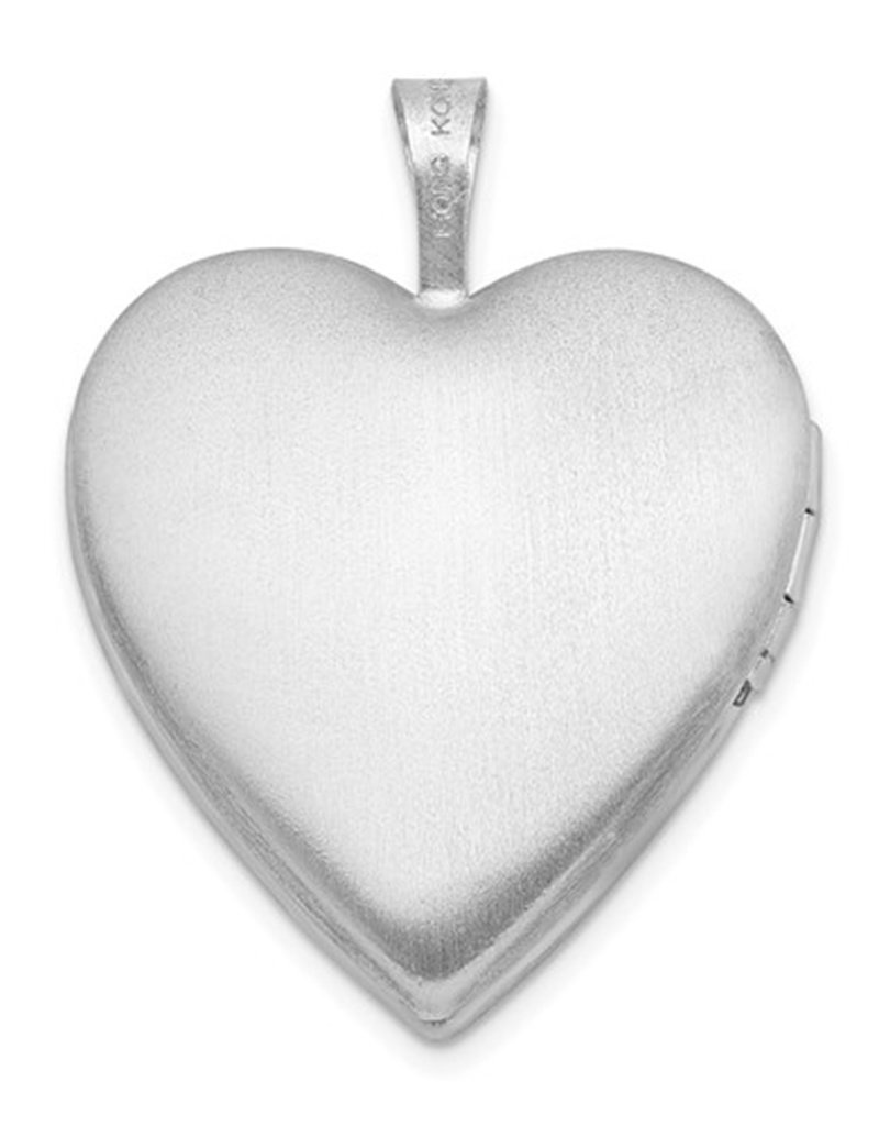Sterling Silver Heart Flower Locket Pendant 20mm