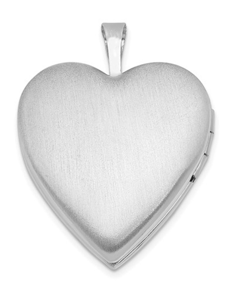 Sterling Silver Polished Heart Locket Pendant 20mm