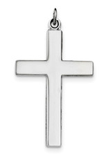 Sterling Silver Cross with Lord's Prayer Pendant 44mm