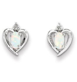 Opal & Diamond Earrings