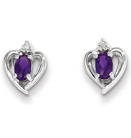 Amethyst and Diamond Earrings