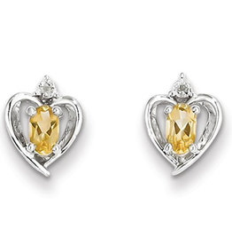 Citrine & Diamond Earrings