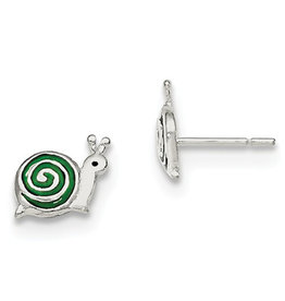 Snail Enamel Stud Earrings 9mm
