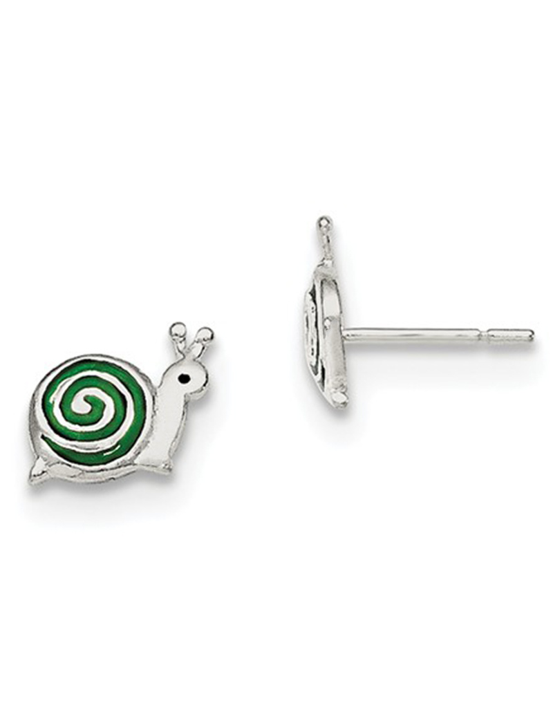 Snail Enamel Stud Earrings 9mm