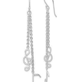Music Chain Dangle Earrings 67mm