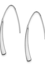 Sterling Silver Curved Bar Earrings 40mm