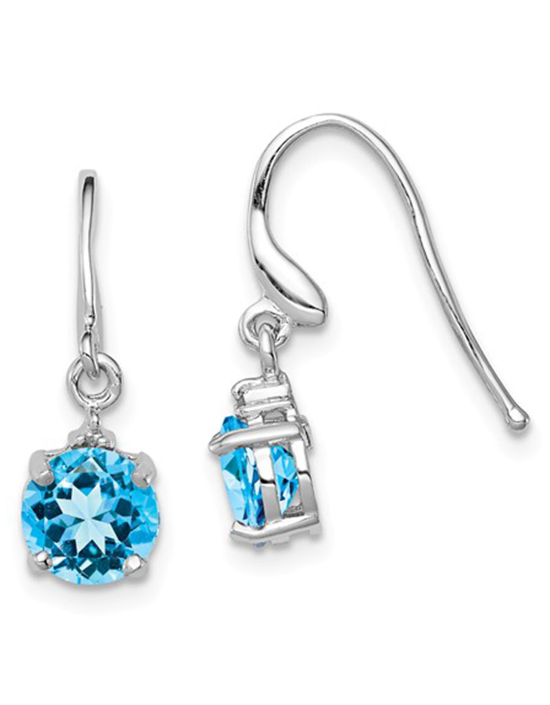 Blue Topaz and Diamond Earrings