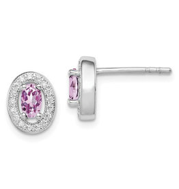 Oval June CZ Stud Earrings