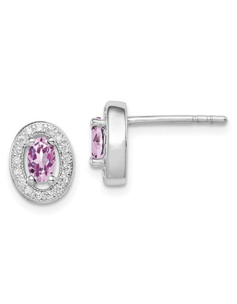 Oval June CZ Stud Earrings