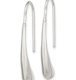 Puff Teardrop Wire Earrings 30mm