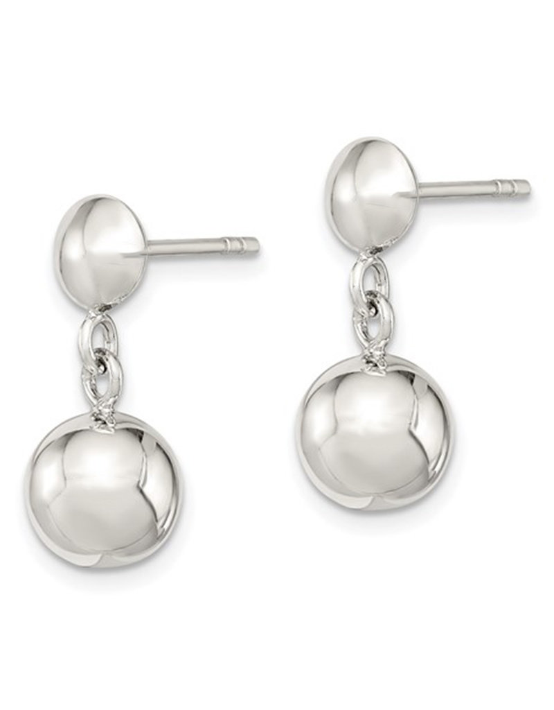 Sterling Silver 8mm Ball Dangle Post Earrings