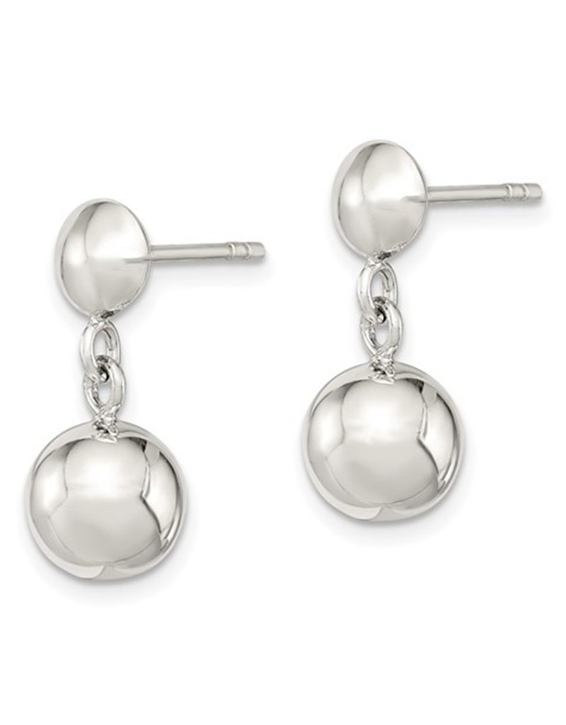 Sterling Silver 8mm Ball Dangle Post Earrings