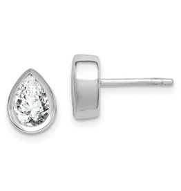 Teardrop CZ Stud Earrings