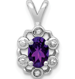 Amethyst and Diamond Necklace