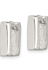 Sterling Silver Square Huggie Earrings 12mm