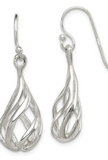 Sterling Silver Twist Cage Earrings
