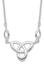 Sterling Silver Celtic Knot Necklace 16"+1.5"