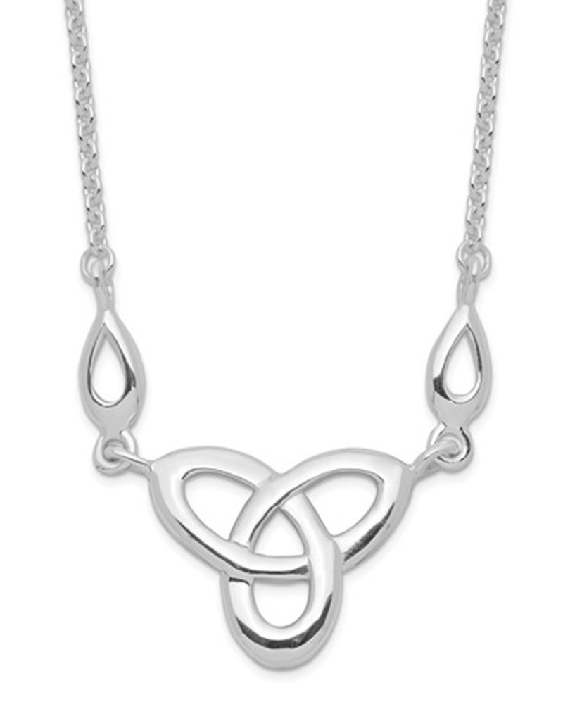 Sterling Silver Celtic Knot Necklace 16"+1.5"