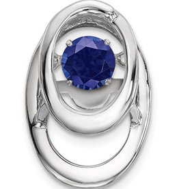 Created Blue Sapphire Shimmer Necklace