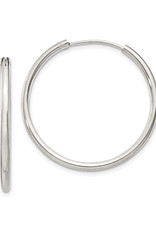 Sterling Silver Endless Hoop Earrings 28mm