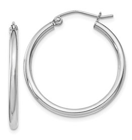 2mm Wide Hoop Earrings 24mm
