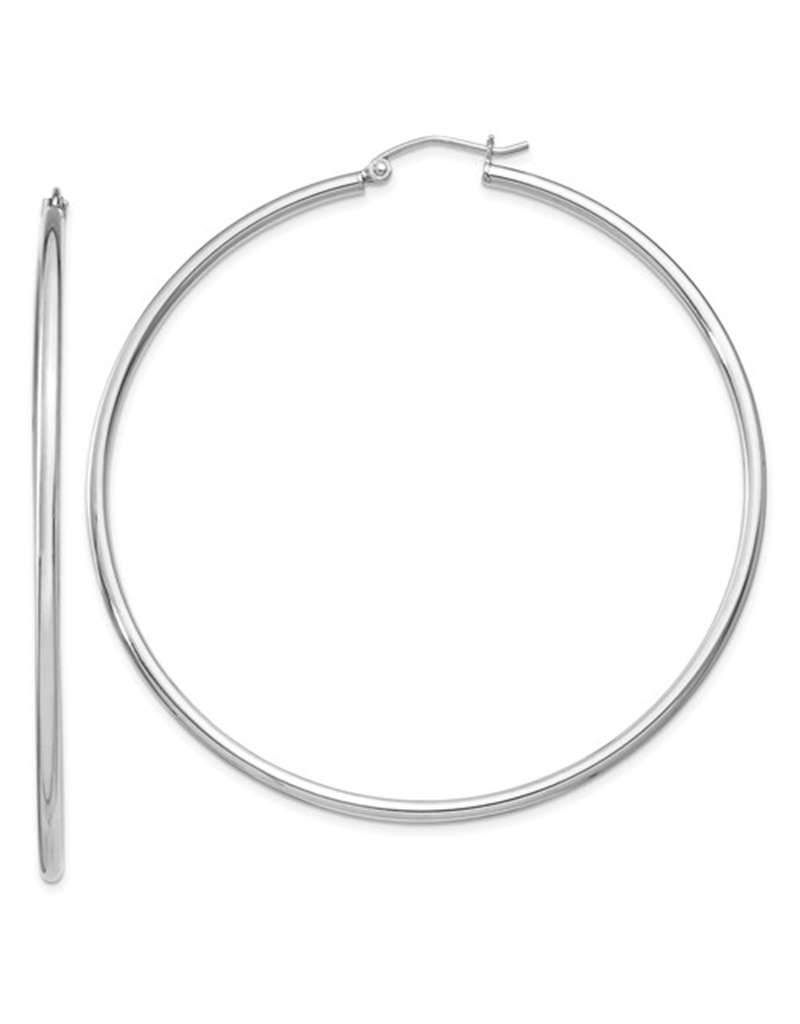 2mm Hoop Earrings 60mm
