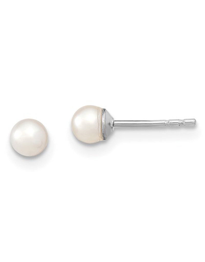 Sterling Silver 3-4mm Freshwater Pearl Stud Earrings