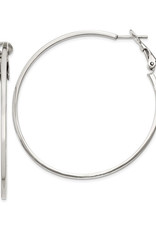Sterling Silver 51mm Omega Clip Back Hoop Earrings