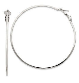 62mm Hoop Omega Clip Earrings