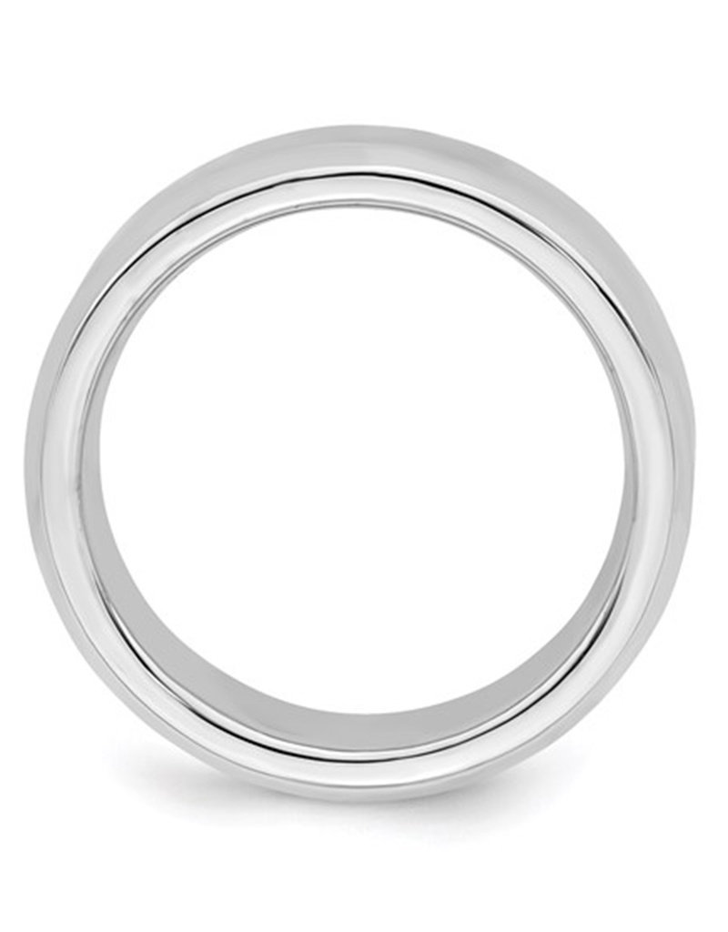 Men's Sterling Silver 6mm Beveled Edge Band Ring