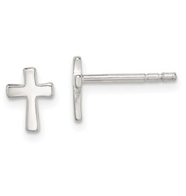 Cross Stud Earrings 7mm